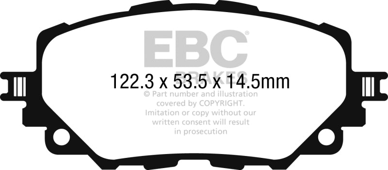 EBC 15-17 Mazda Miata MX-5 Redstuff Ceramic Low Dust Front Brake Pads - Blais Performance Parts