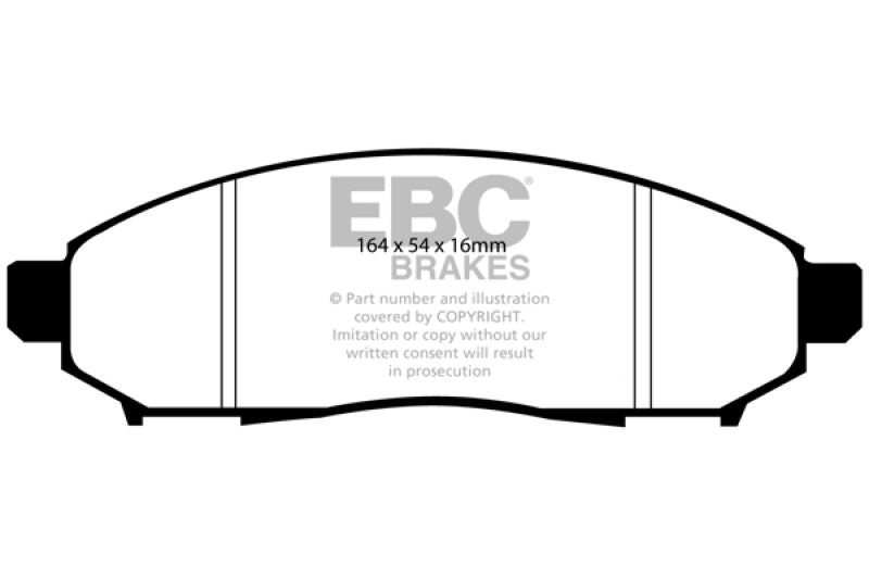 EBC 05+ Nissan Frontier 2.5 2WD Yellowstuff Front Brake Pads - Blais Performance Parts