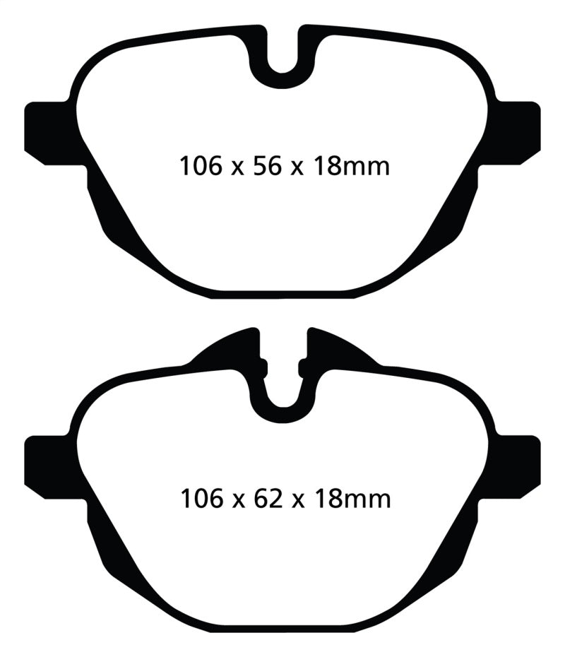 EBC 11+ BMW X3 2.0 Turbo (F25) Greenstuff Rear Brake Pads - Blais Performance Parts