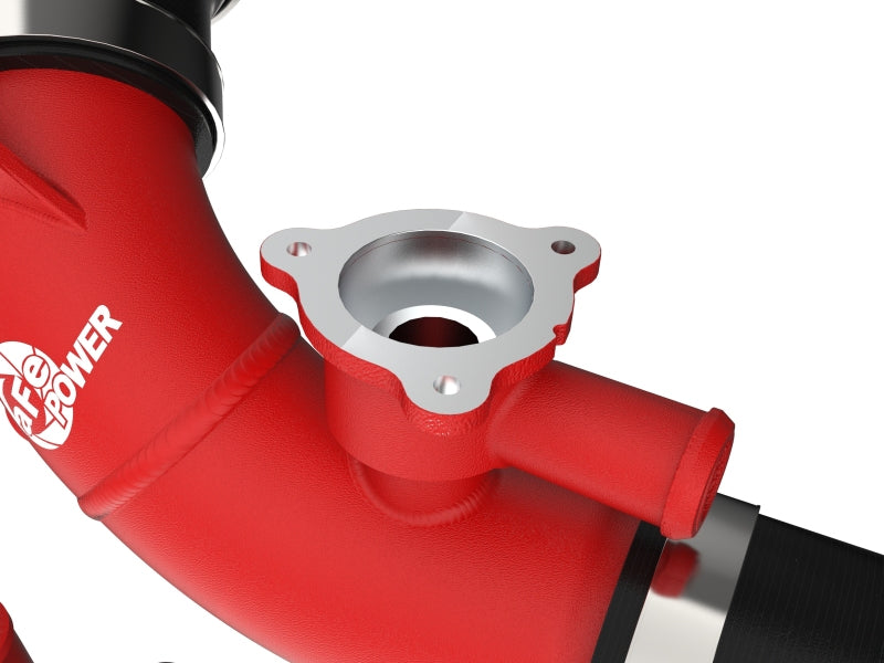 aFe 2022 Toyota Land Cruiser (J300) V6-3.5L (tt) BladeRunner 2.5in Aluminum Hot Charge Pipe - Red - Blais Performance Parts