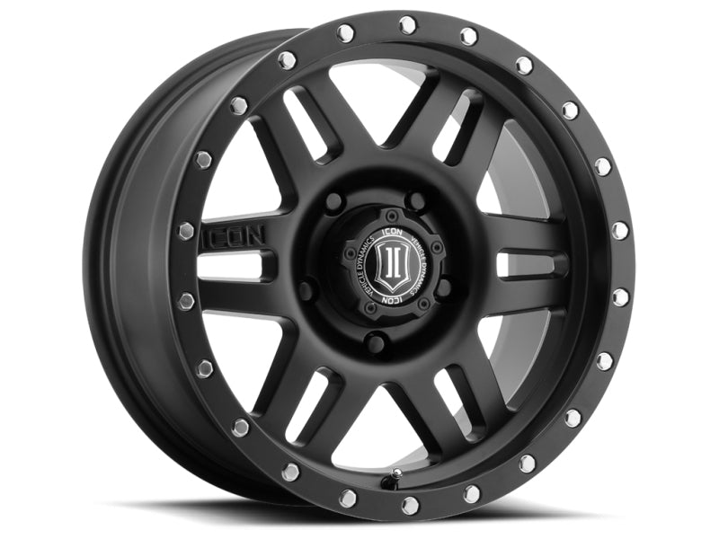 ICON Six Speed 17x8.5 5x150 25mm Offset 5.75in BS 116.5mm Bore Satin Black Wheel - Blais Performance Parts