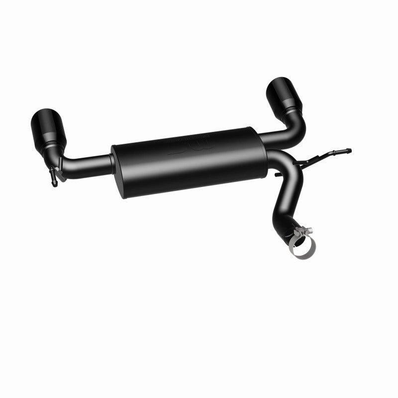 MagnaFlow 07-17 Jeep Wrangler JK 3.8/3.6L Dual Split Rear Exit Black Axle-Back Exhaust - Blais Performance Parts