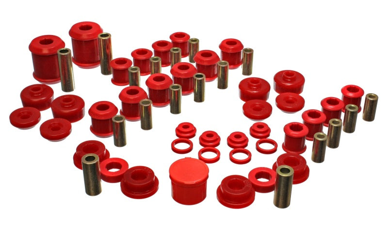 Energy Suspension 95-99 Mitsubishi Eclipse FWD/AWD Red Hyper-flex Master Bushing Set - Blais Performance Parts