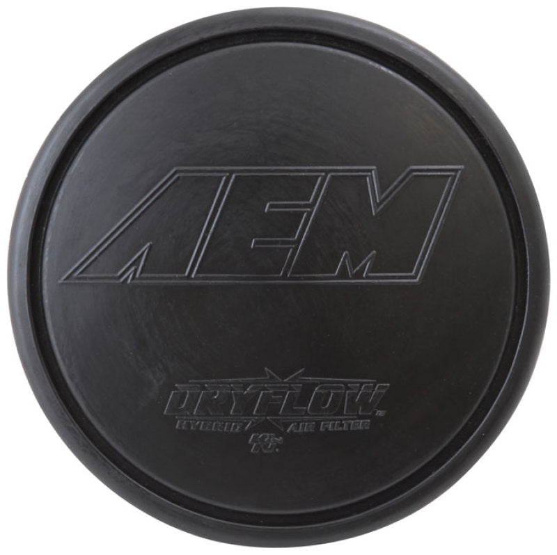 AEM Dryflow Air Filter - Round Tapered - 2.75in Flange ID x 5.5in Base OD x 4.75in Top OD x 7.5in H - Blais Performance Parts