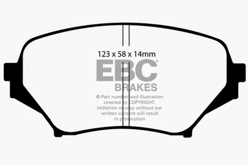 EBC 06-15 Mazda Miata MX5 2.0 Yellowstuff Front Brake Pads - Blais Performance Parts