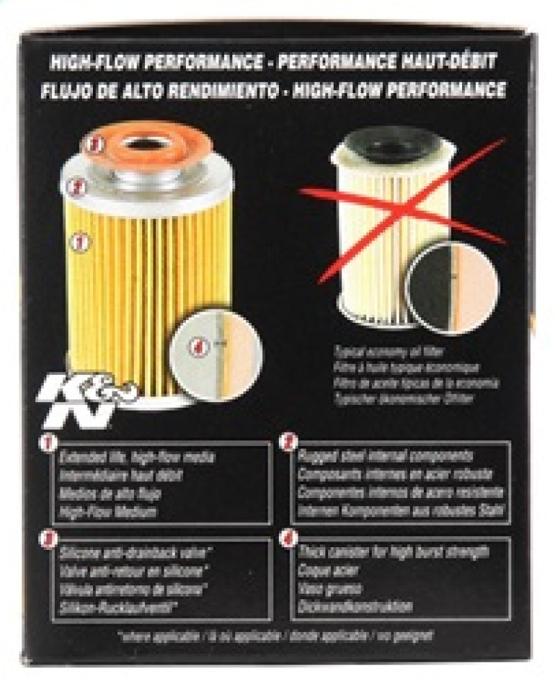 K&N 3.74inch / 2.98 OD Performance Gold Oil Filter - Blais Performance Parts