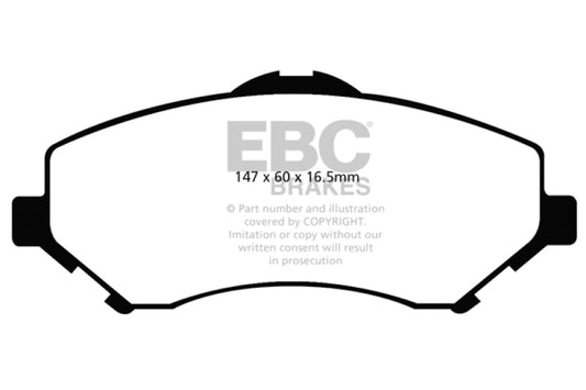 EBC 08-11 Chrysler Town & Country 3.3 Extra Duty Front Brake Pads - Blais Performance Parts