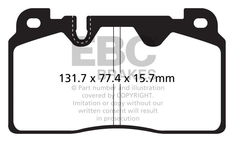 EBC 12+ Audi Q5 2.0 Turbo (Brembo) Redstuff Front Brake Pads - Blais Performance Parts