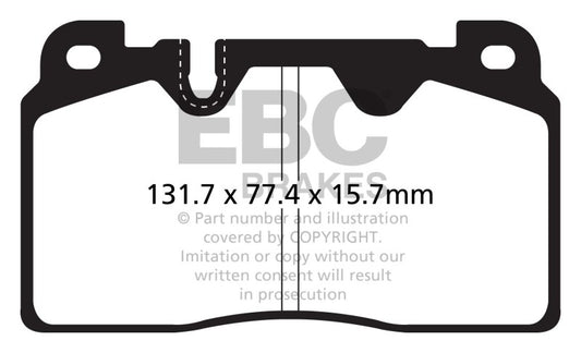 EBC 12+ Audi Q5 2.0 Turbo (Brembo) Redstuff Front Brake Pads - Blais Performance Parts