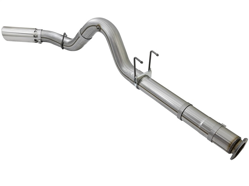 aFe LARGE BORE HD 5in 409-SS DPF-Back Exhaust w/Polished Tip 2017 Ford Diesel Trucks V8 6.7L (td) - Blais Performance Parts