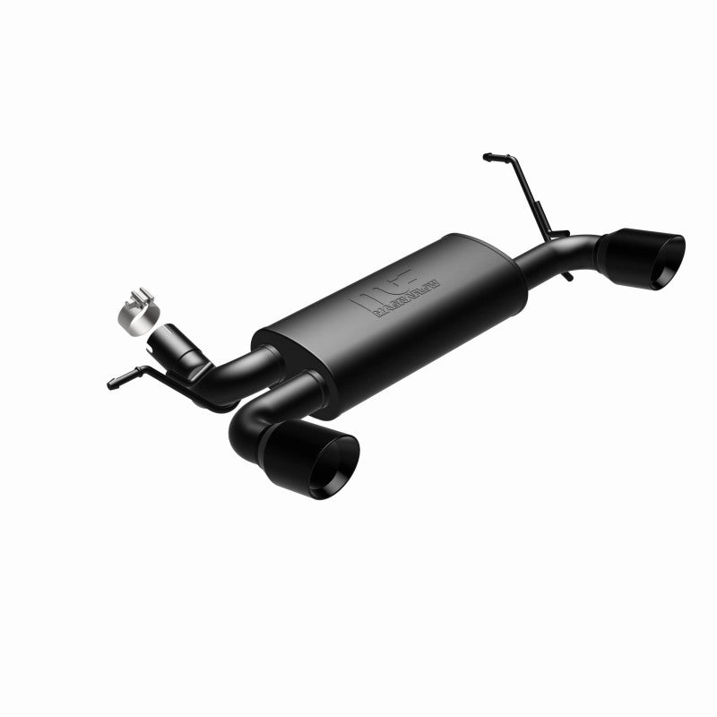 MagnaFlow 07-17 Jeep Wrangler JK 3.8/3.6L Dual Split Rear Exit Black Axle-Back Exhaust - Blais Performance Parts