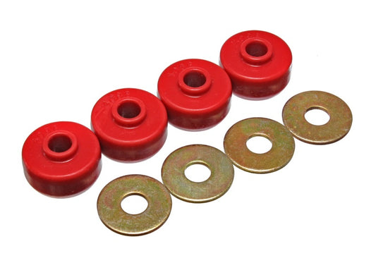 Energy Suspension 84-96 Chevy Corvette Red Spring Cushions for Rear Leaf Spring Bushing Set - Blais Performance Parts