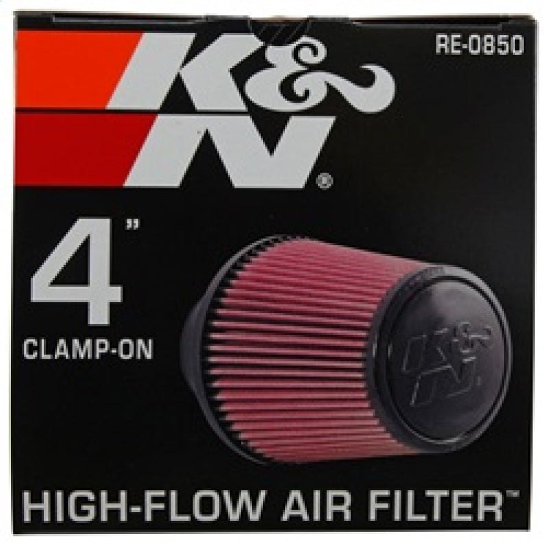 K&N Universal Air Filter (4in. Flange / 6in. Base OD / 4-5/8in. Top OD / 6in. Height) - Blais Performance Parts
