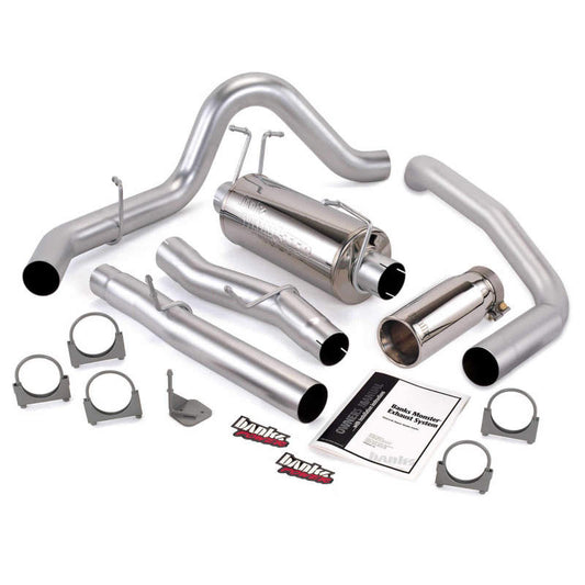 Banks Power 03-07 Ford 6.0L Excursion Monster Exhaust System - SS Single Exhaust w/ Chrome Tip - Blais Performance Parts