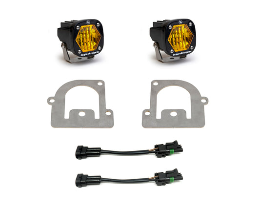 Baja Designs 21+ Ford Bronco Sport S1 WC LED Fog Pocket Light Kit - Amber - Blais Performance Parts