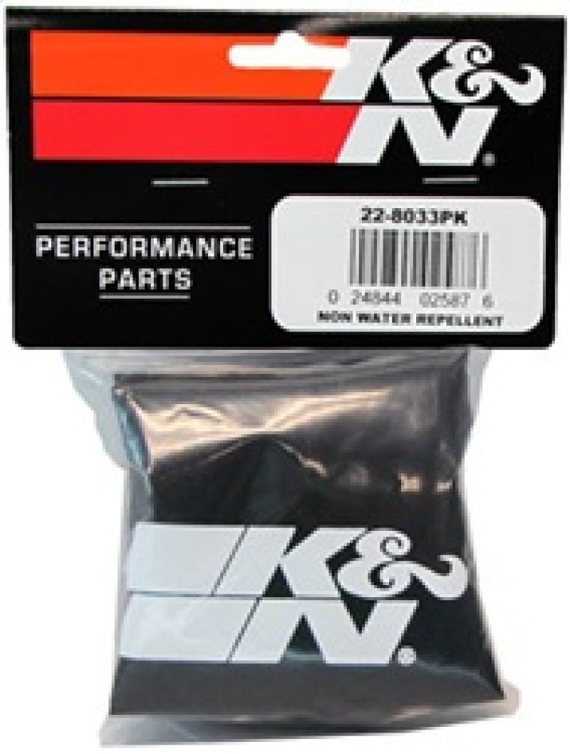 K&N Precharger Tapered Air Filter Wrap Black 6in Height / 6in Diameter - Blais Performance Parts