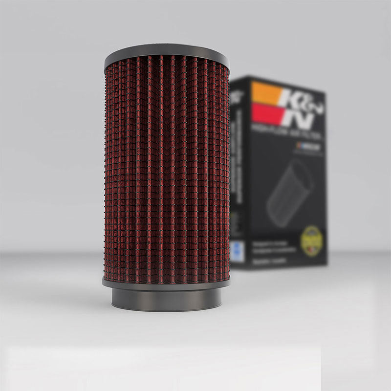 K&N Universal Rubber Filter 5 Degree Angled Flange 3.5in OD / 2.5in Flange ID / 6in Height - Blais Performance Parts
