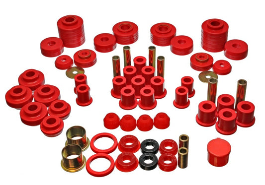 Energy Suspension 80-96 Ford F150 Std/Extra Cab Pickup Red Hyper-Flex Master Bushing Set - Blais Performance Parts