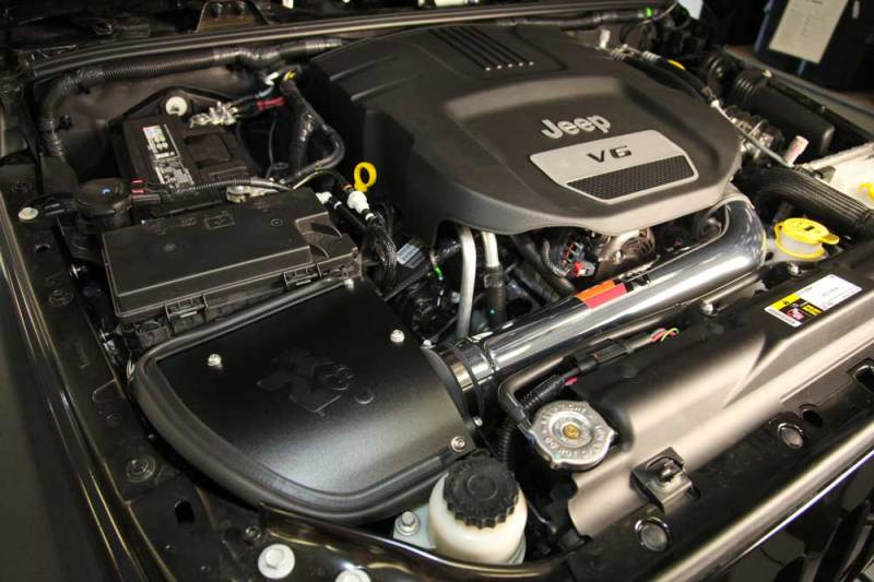 K&N 12-18 Jeep Wrangler V6-3.6L High Flow Performance Intake Kit (12-15 CARB Approved) - Blais Performance Parts