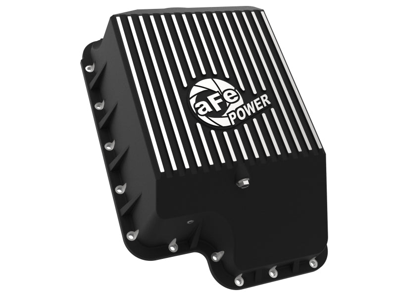 afe Transmission Pan (Black); Ford Diesel Trucks 03-10 V8-6.0/6.4L (td) - Blais Performance Parts