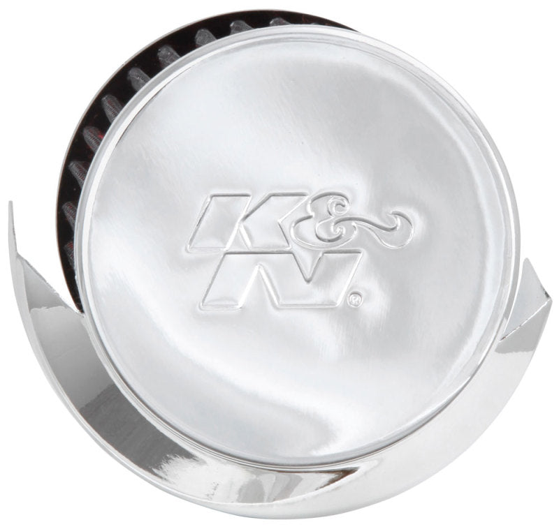 K&N 1in Flange L x 3in OD x 2.5in Height Clamp On Crankcase Vent Filter - Blais Performance Parts