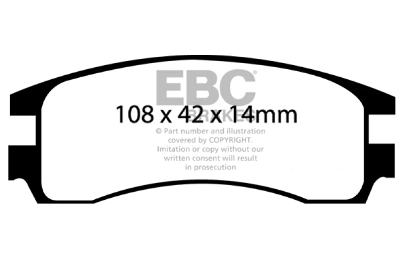 EBC 00-05 Buick Le Sabre (FWD) 3.8 (15in Wheels) Yellowstuff Rear Brake Pads - Blais Performance Parts