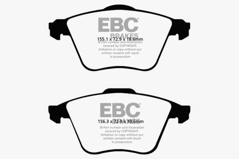 EBC 07-13 Mazda 3 2.3 Turbo Greenstuff Front Brake Pads - Blais Performance Parts