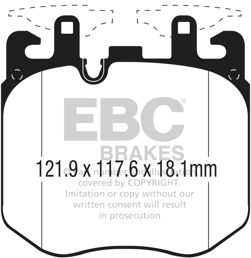 EBC 2017+ BMW (Alpina) B7 xDrive 4.4L Twin Turbo Yellowstuff Front Brake Pads - Blais Performance Parts