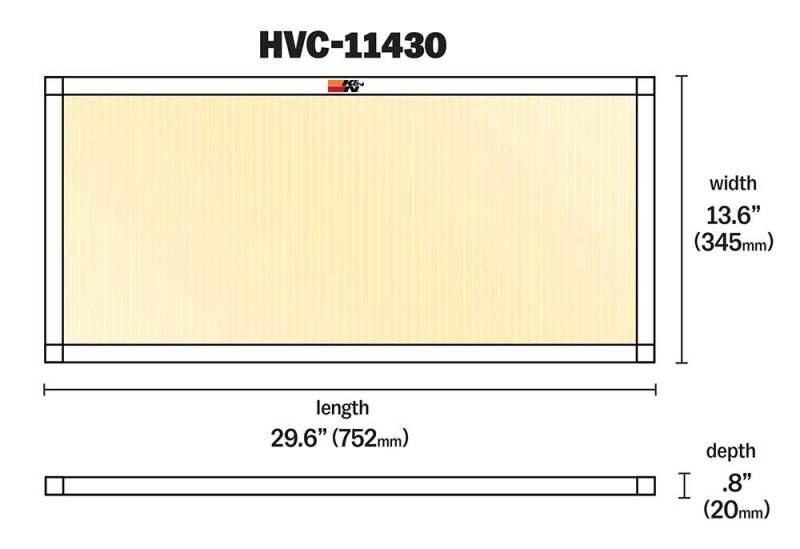 K&N HVAC Filter - 14 x 30 x 1 - Blais Performance Parts