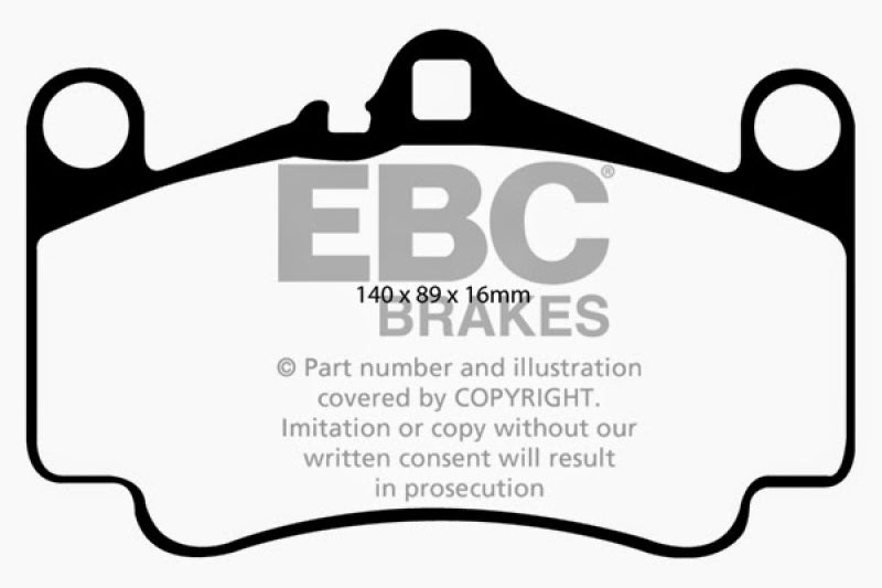 EBC 03-05 Porsche 911 (996) (Cast Iron Rotor only) 3.6 Carrera 4S Redstuff Front Brake Pads - Blais Performance Parts