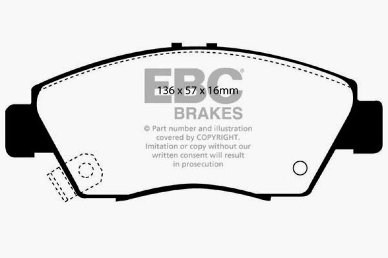 EBC 12 Acura ILX 1.5 Hybrid Greenstuff Front Brake Pads - Blais Performance Parts