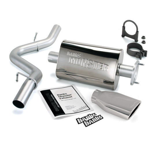 Banks Power 04-06 Jeep 4.0L Wrangler Unlimited Monster Exhaust Sys - SS Single Exhaust w/ Chrome Tip - Blais Performance Parts