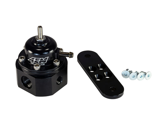 AEM Universal Black Adjustable Fuel Pressure Regulator - Blais Performance Parts