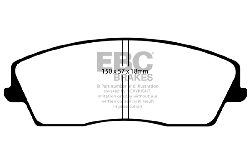 EBC 05-09 Chrysler 300 2.7 Redstuff Front Brake Pads - Blais Performance Parts