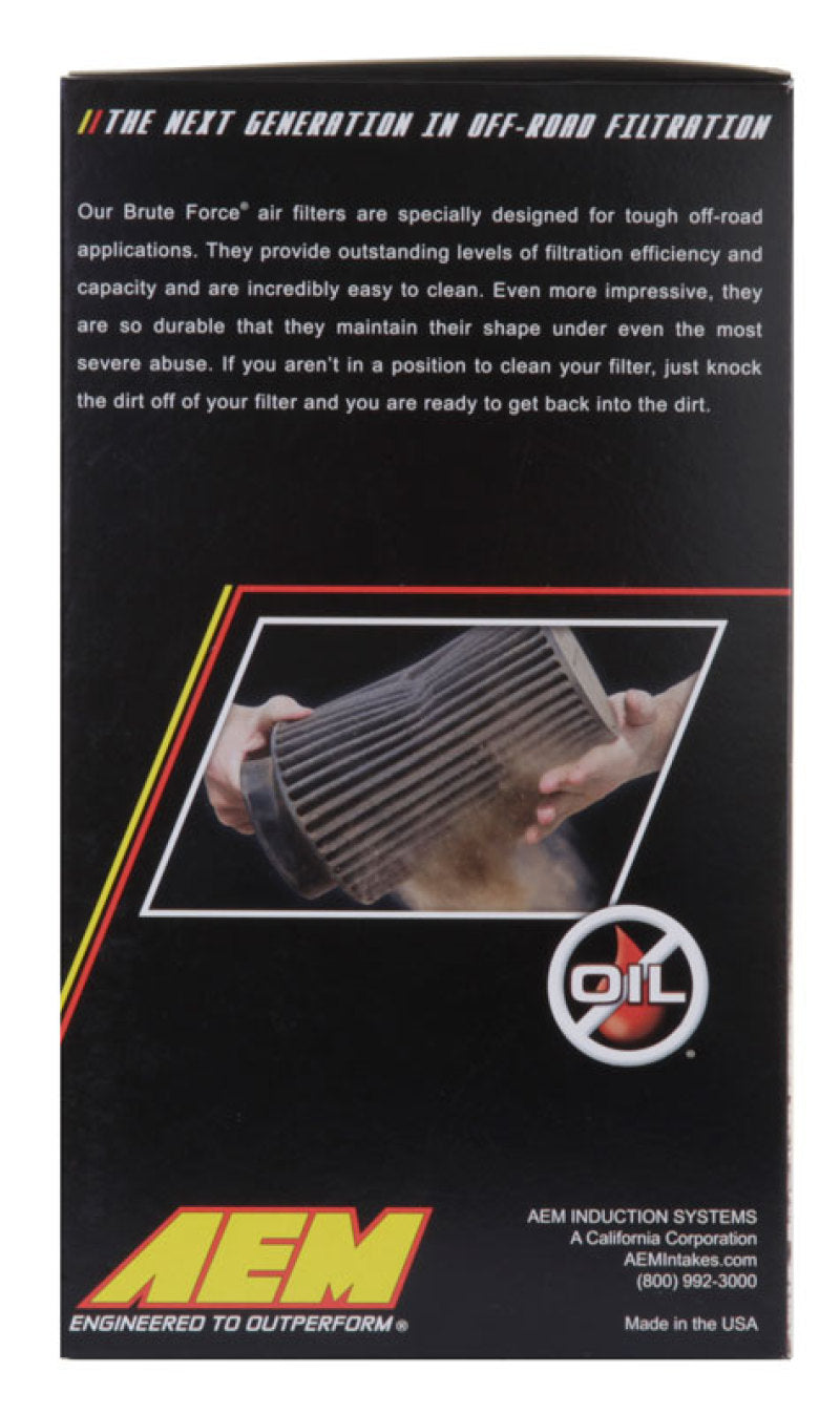 AEM Dryflow 4in. X 9in. Round Tapered Air Filter - Blais Performance Parts