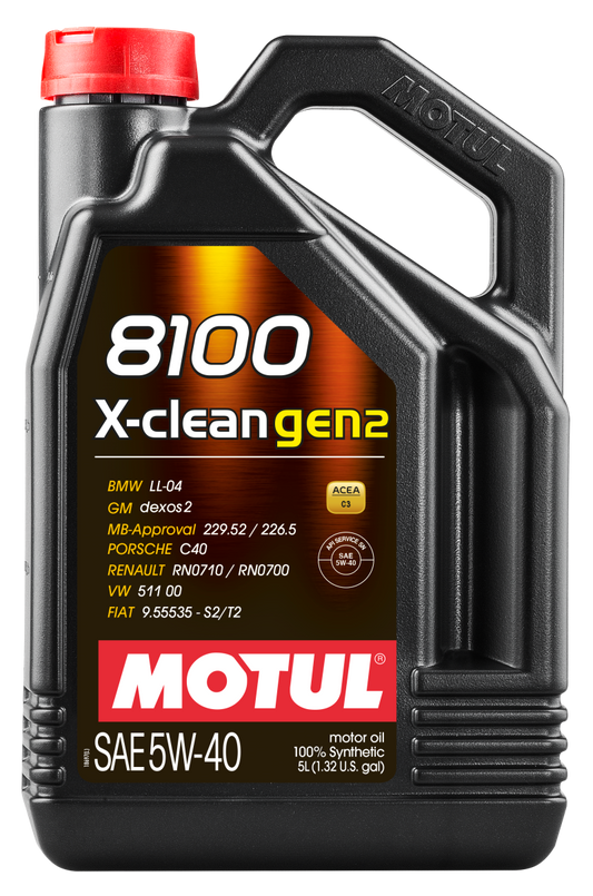 Motul 5L Synthetic Engine Oil 8100 X-CLEAN Gen 2 5W40 - Blais Performance Parts