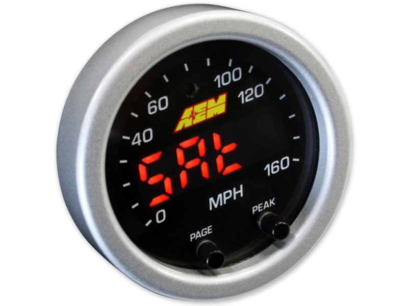 AEM X-Series 0-160 MPH Black Bezel w/ Black Face GPS Speedometer Gauge - Blais Performance Parts