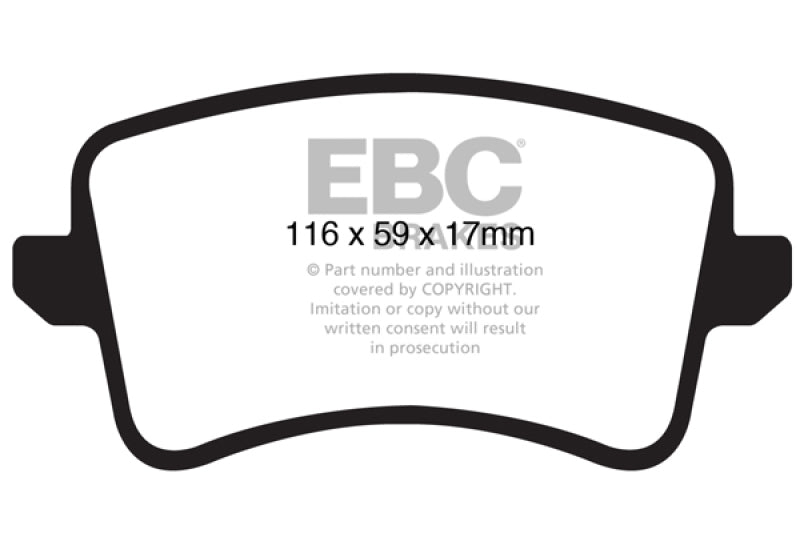 EBC 09-11 Audi A4 2.0 Turbo Ultimax2 Rear Brake Pads - Blais Performance Parts