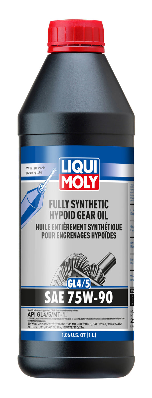 LIQUI MOLY 1L Fully Synthetic Hypoid Gear Oil (GL4/5) 75W90 - Blais Performance Parts