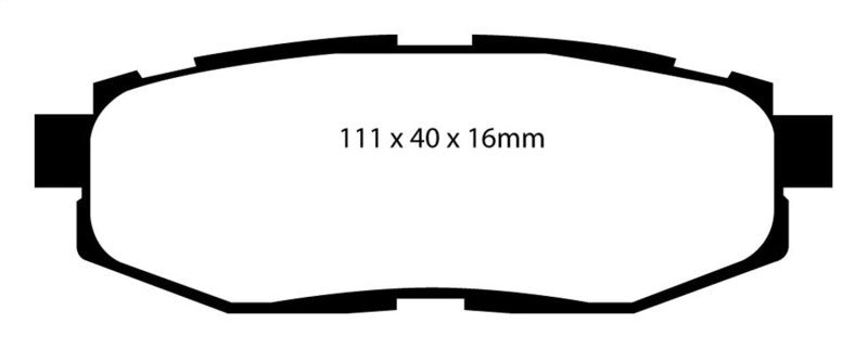 EBC 12+ Scion FR-S 2 Yellowstuff Rear Brake Pads - Blais Performance Parts