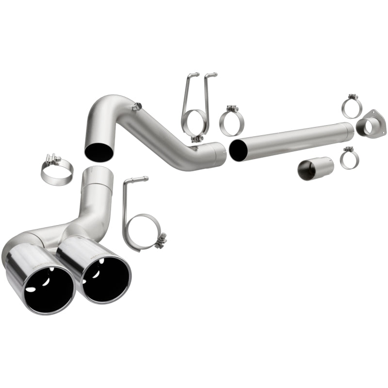 MagnaFlow 08-17 Ford F-250/F-350/F-450 4.6L/6.7 DPF-Back SS 4in Dual Single Passenger Side Rear Exit - Blais Performance Parts