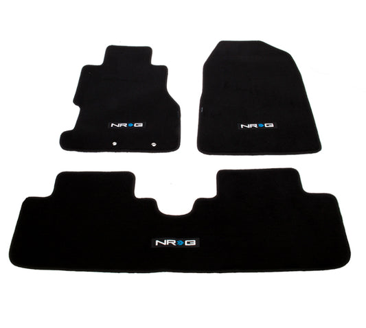 NRG Floor Mats - 02-03 Honda Civic Si 3DR Coupe (NRG Logo) - 3pc. - Blais Performance Parts