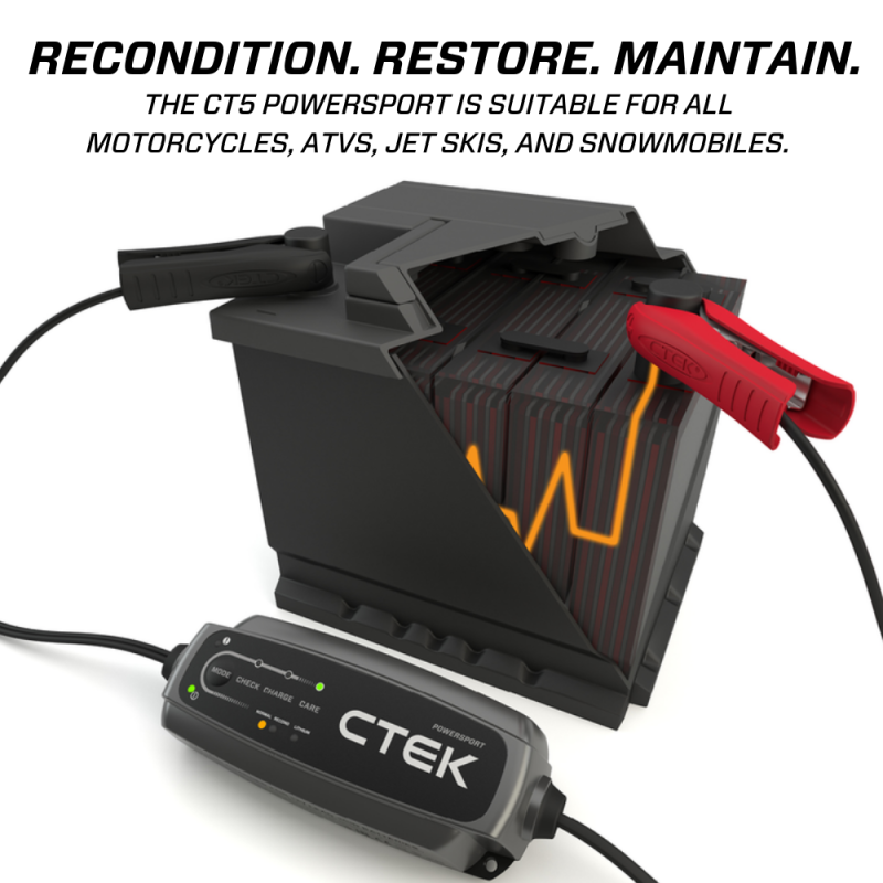 CTEK Battery Charger - CT5 Powersport - 2.3A - Blais Performance Parts