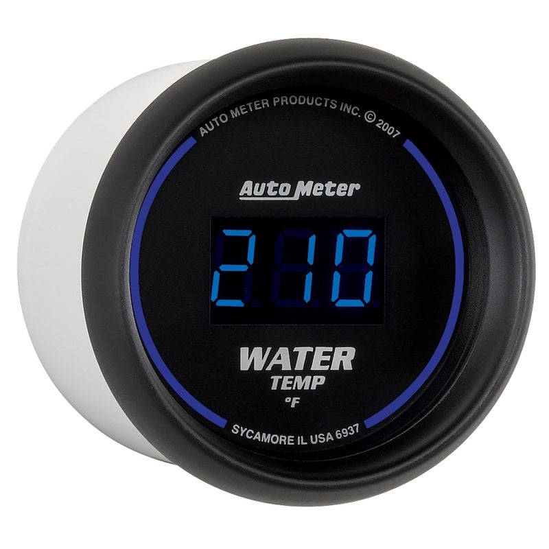 Autometer Cobalt Digital 52.4mm Black 0-300 deg F Water Temperature Gauge - Blais Performance Parts