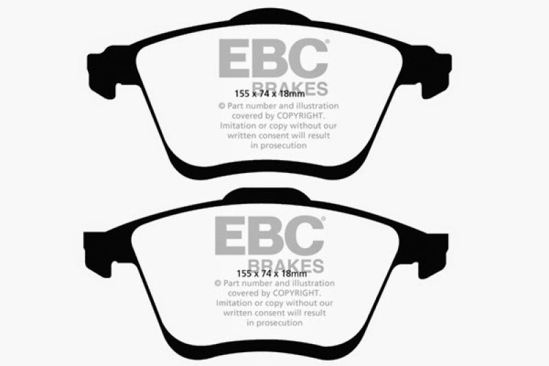 EBC 06-09 Mazda 6 2.3 Turbo (Mazdaspeed) Redstuff Front Brake Pads - Blais Performance Parts