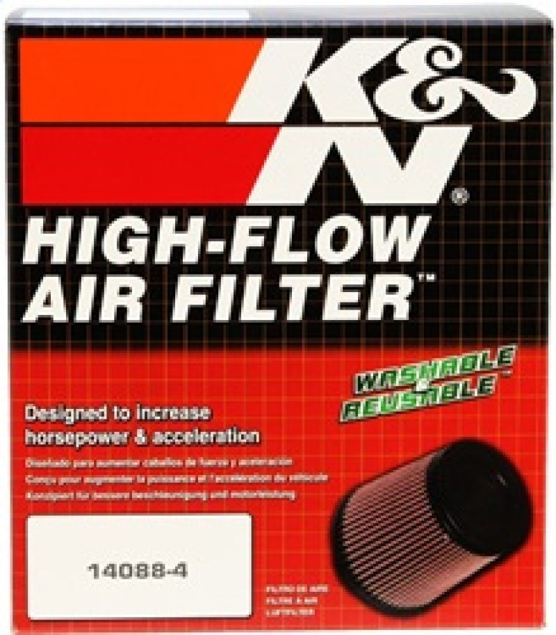 K&N Round Tapered Universal Air Filter 4in Flange ID x 5.375 Base OD x 4in Top OD x 6.5in H - Blais Performance Parts