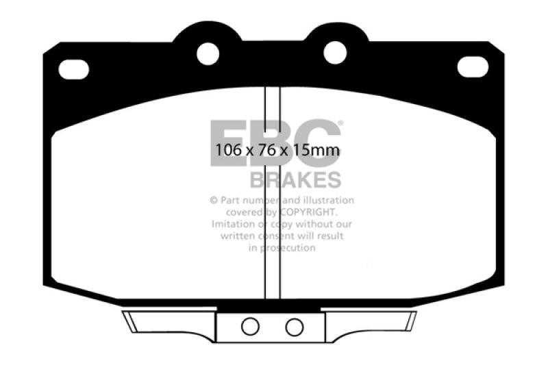 EBC 86-89 Mazda RX7 2.4 (1.3 Rotary)(Vented Rear Rotors) Redstuff Front Brake Pads - Blais Performance Parts