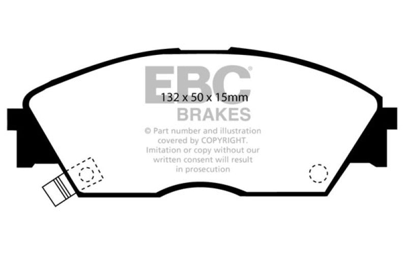 EBC 90-92 Honda Civic CRX 1.6 Si Yellowstuff Front Brake Pads - Blais Performance Parts