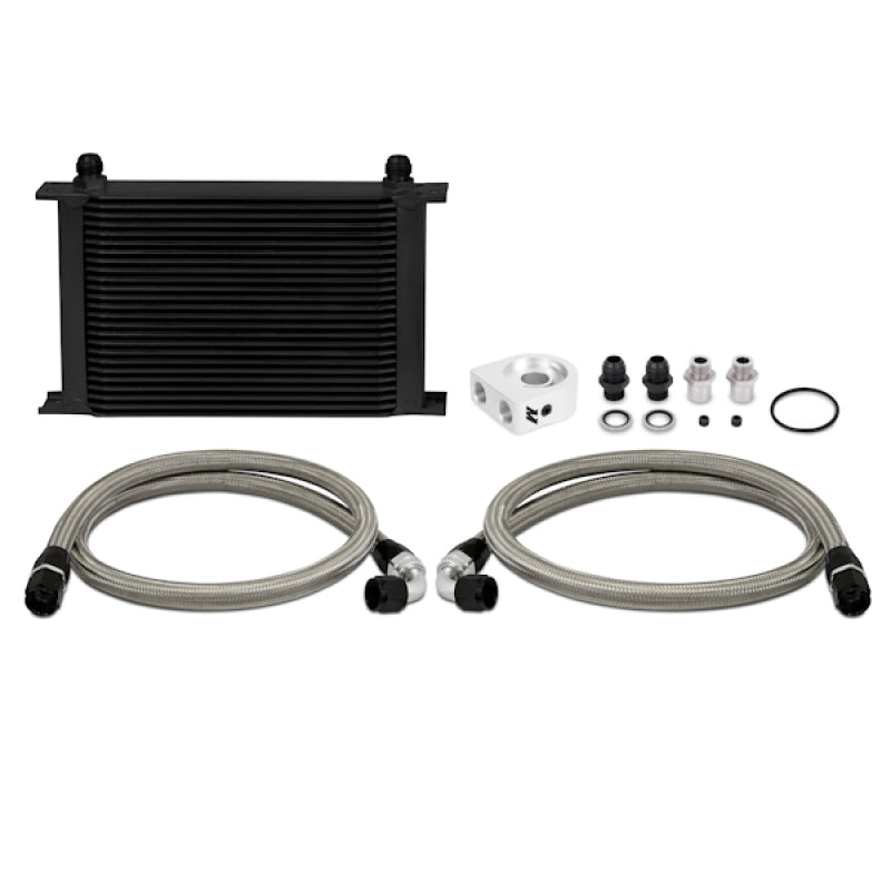 Mishimoto Universal 10 Row Oil Cooler Kit (Metal Braided Lines) - Blais Performance Parts