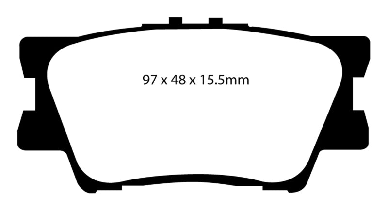 EBC 12-17 Toyota Camry 2.5L Yellowstuff Rear Brake Pads - Blais Performance Parts